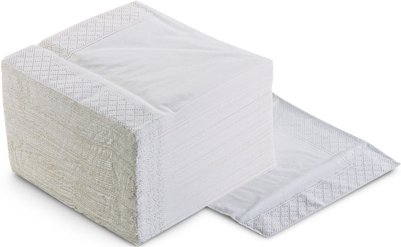 Serviettes blanches 2 Plis 53-040