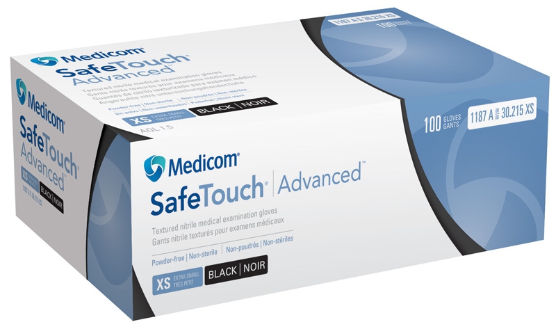 Gants SafeTouch Advanced nitrile noirs  50-373