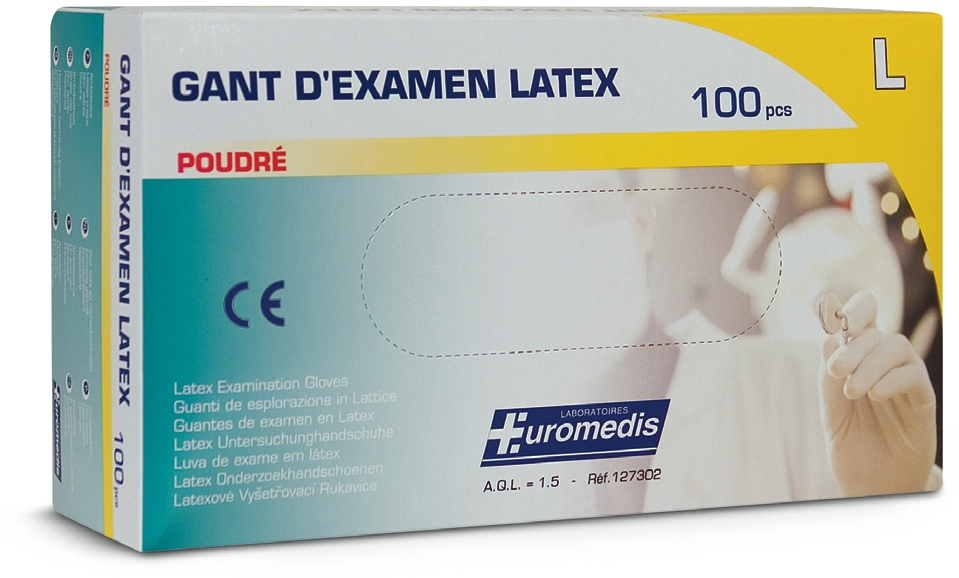 Gant d’examen latex poudrés  53-667